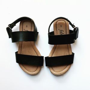 The Black Double Band Sandal